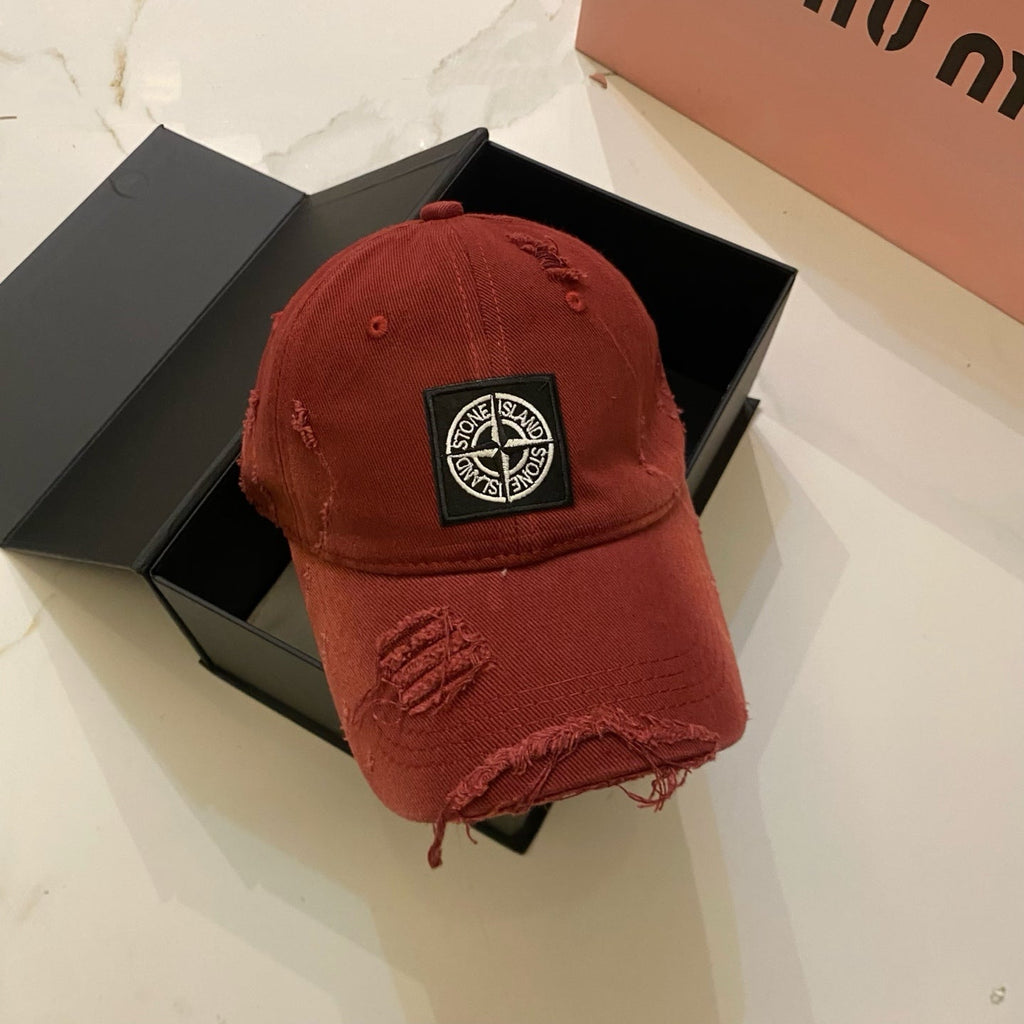 Stone Island Distressed Washed Baseball Cap